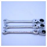 Chrome Vanadium Ratcheting Wrench Set 8-10mm