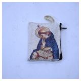 Religious Pouch and Rosary Set