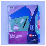 Avery 8-Tab Write & Erase Dividers
