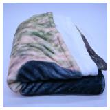 Fluffy Blanket with Black Lab Design