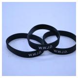 Black WWJD Bracelets Set of 3