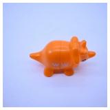 Orange Triceratops Toy Figure