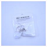 Silver Tone Open Geometric Rings Set