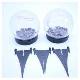 Solar Crackle Glass Globe Lights
