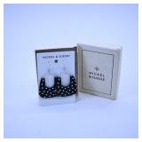Nickel & Suede Polka Dot Earrings