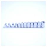 Chrome Socket Set 8mm-19mm on Rail