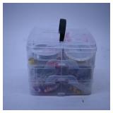 Clear Craft Storage Box with Beads