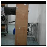 64-Inch White Oak Metal Bookcase