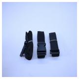 Black Nylon Straps with Buckles Set