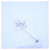 Silver Tone Brooch Pin