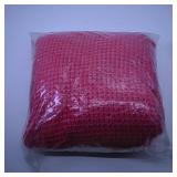 Red Knitted Blanket in Packaging