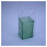Green Textured Glass Vase