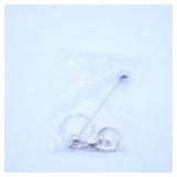 Silver Keychain with Ball Detail