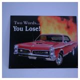 Pontiac GTO Metal Sign