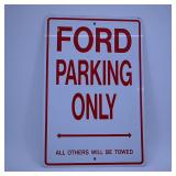 Ford Parking Only Metal Sign