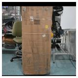 Glass Door Fireplace TV Console