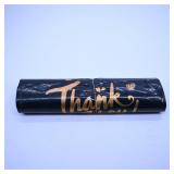 Black Thank You Plastic Bags Roll