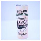 Fishing-Themed Tumbler with Knot Guide