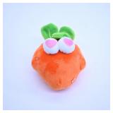Plush Orange Keychain with Heart Eyes