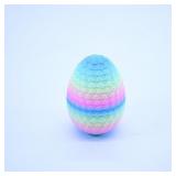 Colorful Textured Egg and Lizard Figurine
