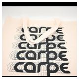 Carpe Canvas Tote Bag with Red Pouch