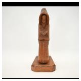 Wooden Christian Monk Figurine