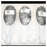 Set of 3 White Hair Brushes