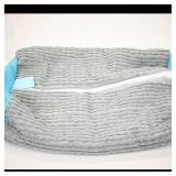Gray and Blue Shoe Washing Bag