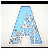Decorative Floral Letters A, E, N, and V