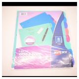 Avery Write & Erase Plastic Dividers, 8 Tabs