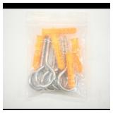 Metal Eye Hooks with Wall Plugs Set