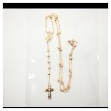 Gold-Tone Rosary Necklace