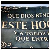 Decorative Floor Mat with Blessing Text