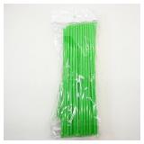 Set of 2 Pack of Green Plastic Straws