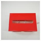 Red Metal Tissue Box Holder