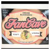 Chicago Blackhawks Fan Cave Wall Sign