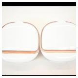 White and Rose Gold Wall-Mounted Soap Holders
