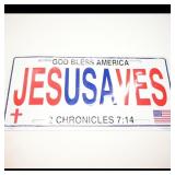 Jesus Saves Decorative License Plate