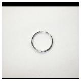Silver Tone Adjustable Ring with Clear Stones