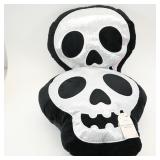 Set of Two Skull Decorative Pillow