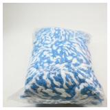 Blue and White Knitted Blanket