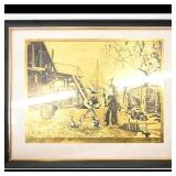 Lionel Barrymore Gold Foil Etching Print 'Point...