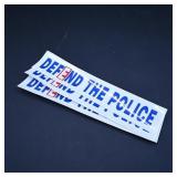 Set of 3 'Defend the Police' Stickers