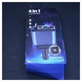 4 in 1 Car Charger with Purple Light