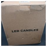 Set of LED Candles with Fern Design