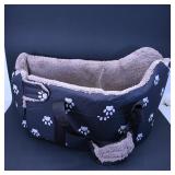 Pet Carrier with Paw Print Design
