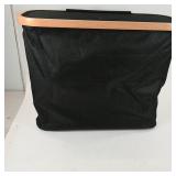 Black Fabric Storage Basket with Cleaning Supplies