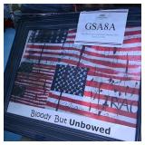Framed Patriotic Artwork 'Bloody But Unbowed'