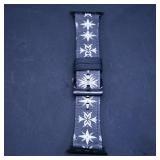 42mm Patterned Leather Apple Watch Band