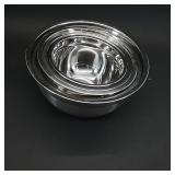 Set of 6 Stainless Steel Mixing Bowls